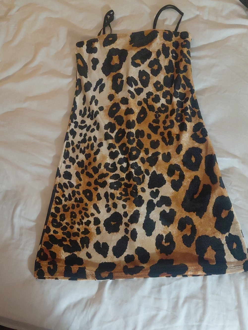 Forever 21 Leopard Print Mini Dress in Tan, Black